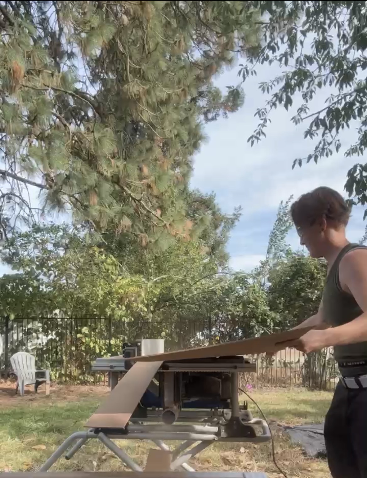 Cutting hardboard pieces